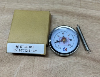 Термометр биметаллический от 0°С до +120°С корпус 63мм БТ 30.010 купить в компании ГАЗПРИБОР
